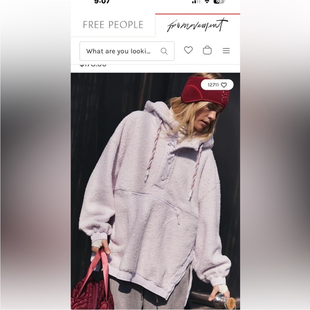 FP Movement by Free People Fuzzy Was She cream hoodie - Picture 8 of 9